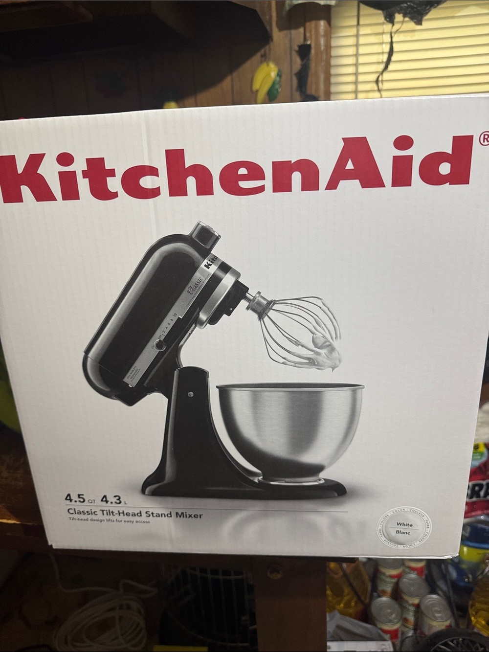 KitchenAid Black and Silver Tilt-Head Stand Mixer